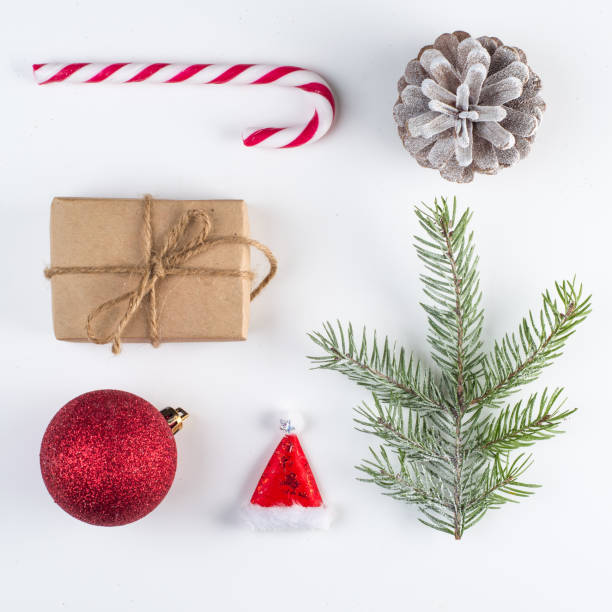 istock Christmas decoration on the white 883170550
