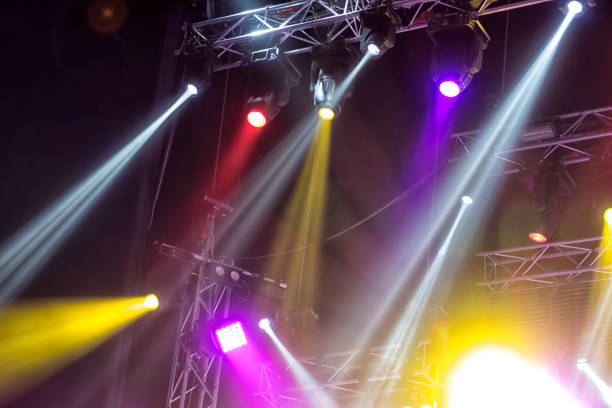 istock Light from the scene during the concert. 883174092