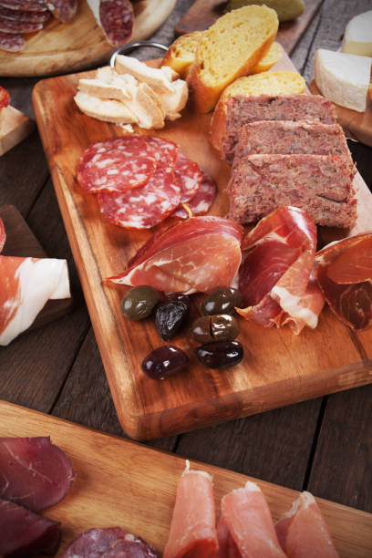 istock Charcuterie board with cured meat 883181000