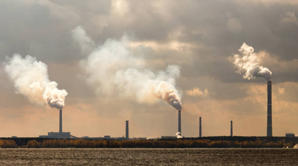 istock Smoke from pipes from a metallurgical plant 883184474