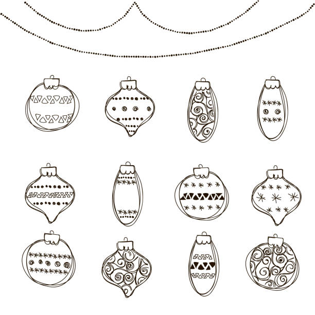 クリスマスのベクトル イラストのセット - パインログ州有林点のイラスト素材／クリップアート素材／マンガ素材／アイコン素材