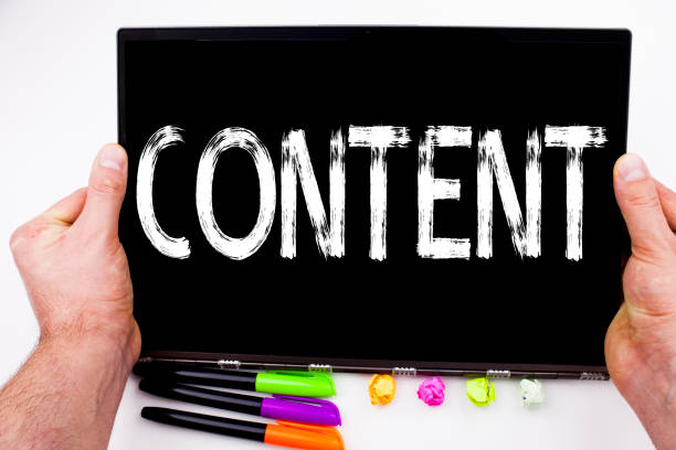 istock Content text written on tablet, computer in the office with marker, pen, stationery. Business concept for Business to Success white background with copy space 883190886