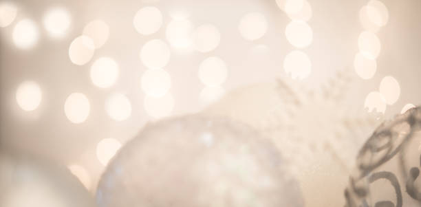 istock Silver background with christmas baubles good as new year background 883195878