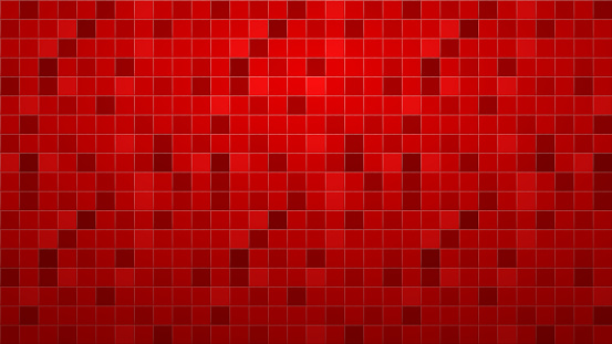 Abstract background of tiles in red colors