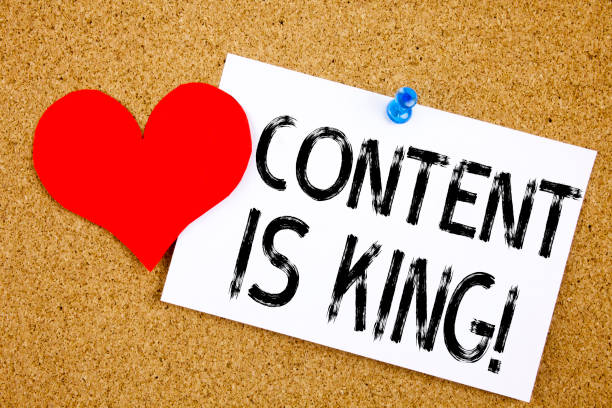 istock Conceptual hand writing text caption inspiration showing Content Is King concept for Business Marketing Online Media and Love written on sticky note, reminder cork background with copy space 883210074