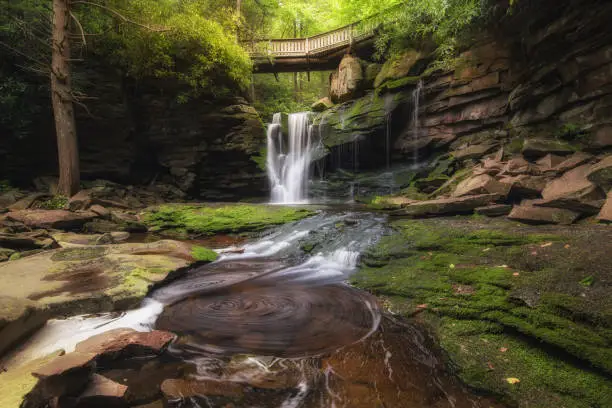 Photo of Swirling water below Elakala Falls in West Virginia