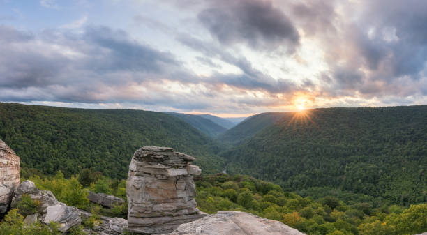 istock Lindy Point Sunset Panorama in West Virginia 883218564