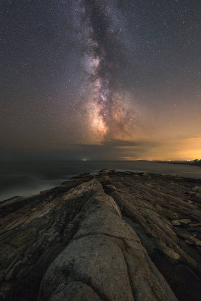 istock Pemaquid Point at night under the Milky Way Galaxy 883218784