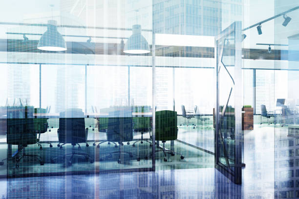 istock Environment friendly office meeting room toned 883236038