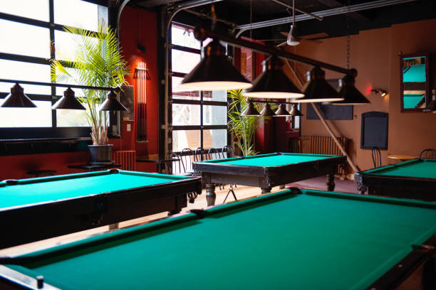 istock Loft pool bar decoration style 883271816