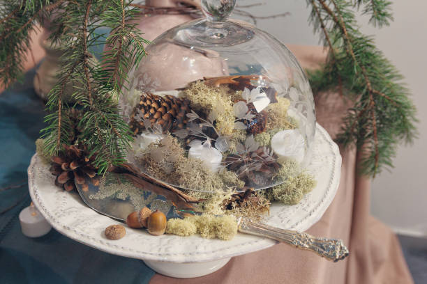 istock Festive table setting for Christmas and New Year. Dishes 883311942