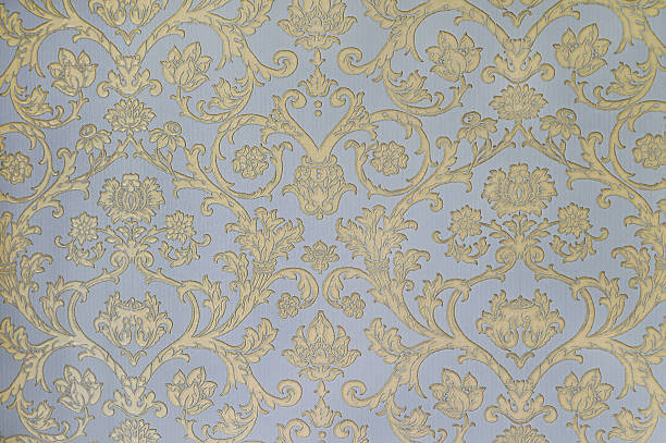 istock Blue and golden botanical wallpaper background 883340330