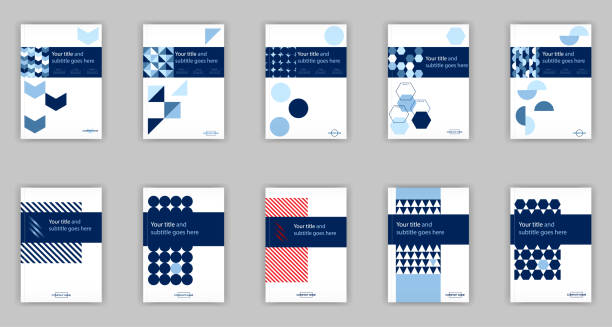Blue set of 10 A4 Business Book Cover Design Templates. Good for Portfolio, Brochure, Annual Report, Flyer, Magazine, Academic Journal, Website, Poster, Monograph Blue set of 10 A4 Business Book Cover Design Templates. Good for Portfolio, Brochure, Annual Report, Flyer, Magazine, Academic Journal, Website, Poster, Monograph, Corporate Presentation, Vector. report templates stock illustrations