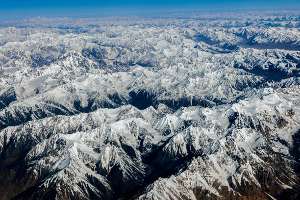 Aerial view from the air to Hussain Abad,Sust ,Pakistan, Karakorum, Central Asia Aerial view from the air to Hussain Abad,Sust ,Pakistan, Karakorum, Central Asia,Nikon D3x karakoram range stock pictures, royalty-free photos & images