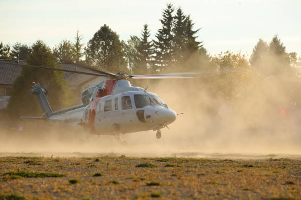 Medical Helicopter Taking Off