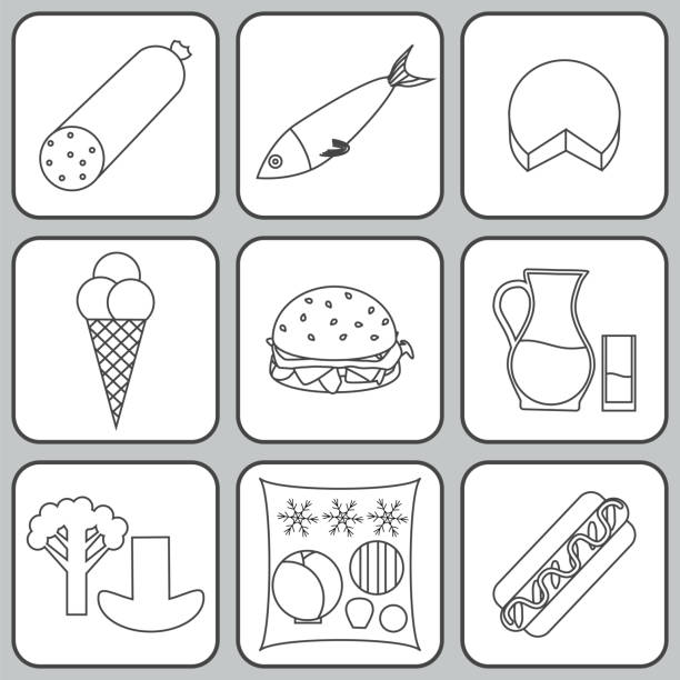 illustrazioni stock, clip art, cartoni animati e icone di tendenza di listeria cibo contaminato - listeria