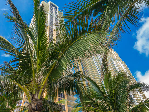 istock Residential or hotel building at tropical resort 883491236