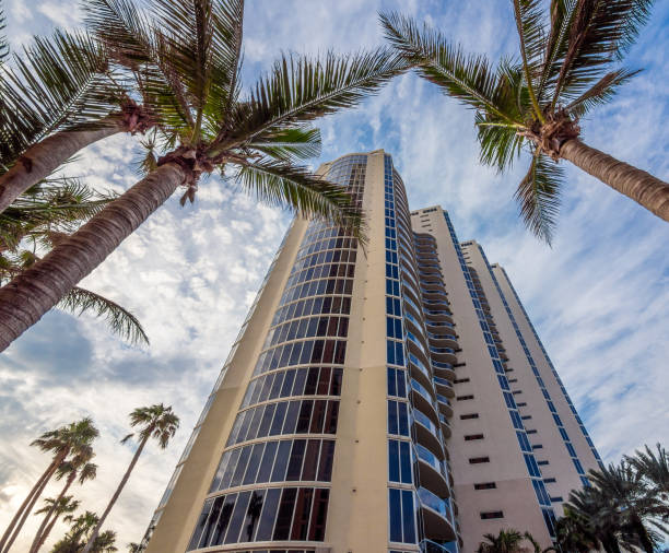 istock Residential or hotel building at tropical resort 883491254