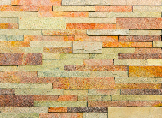 istock Modern Multi Color Stone, slate travertine sandstone Wall used for Background 883551064