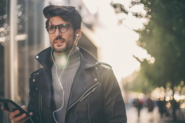 istock Man loves music 883551086