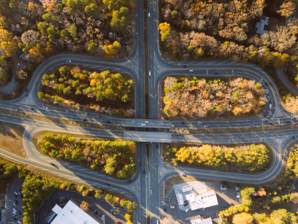 istock Aerial view of highway 883559616