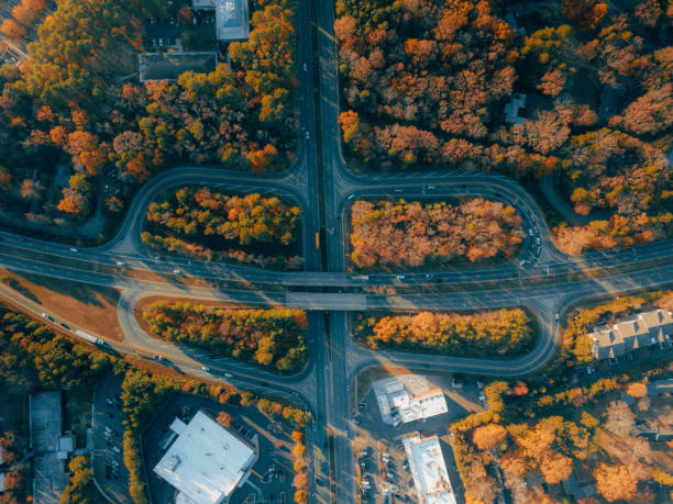 istock Aerial view of highway 883559622
