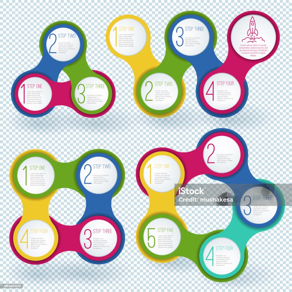 Step By Step Examples Layout Vector Infographics Layout Step By Step Options Template Stock ...