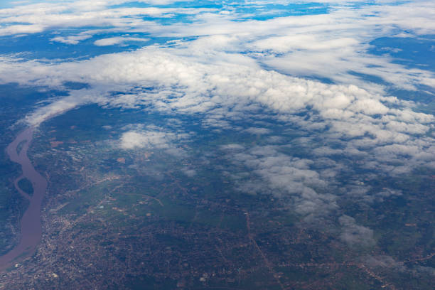 top view of blue sky