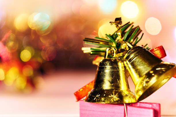 istock bell, Christmas decoration with against defocused background 883591016