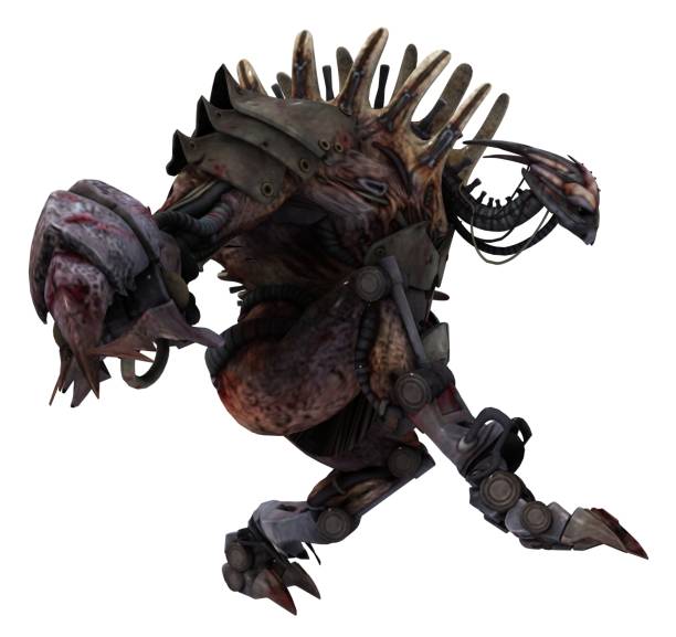 istock Cyborg monster concept 3d illustration 883591110