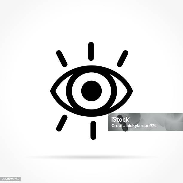 Eye Icon On White Background Stock Illustration - Download Image Now - Eye Exam, Icon Symbol, Anatomy