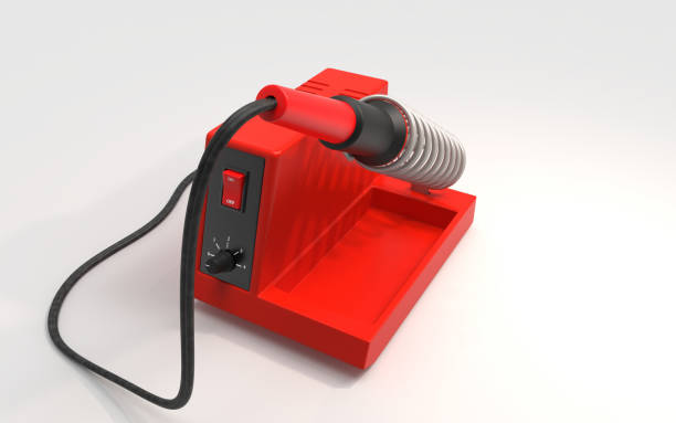 istock Soldering station on a white background. 3D rendering. 883613326