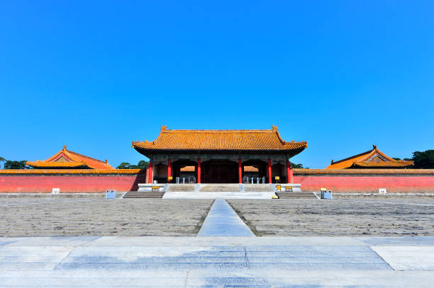 istock Ancient buildings in China 883617324