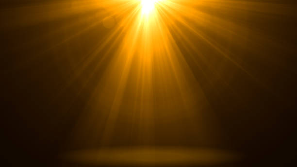 istock abstract of empty stage with  spotlights or Several bright projectors for scene lighting effects . can be used for display or montage your products 883642762