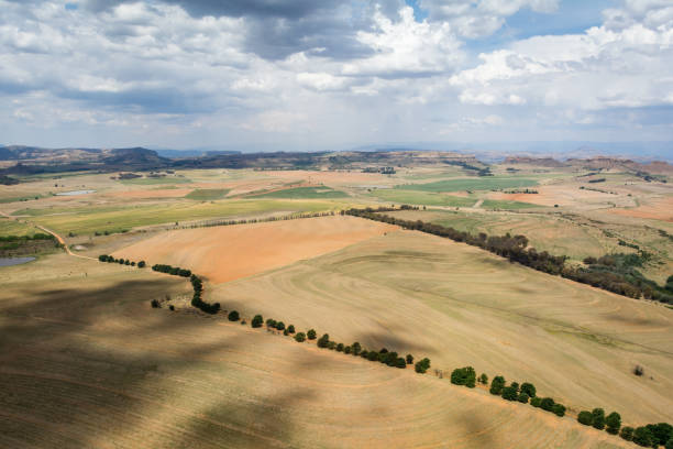 istock Aerial view of spring farming 883650032