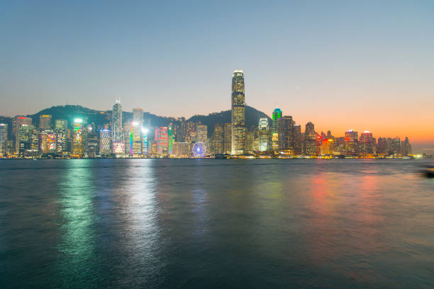 istock Hong Kong skyline at night 883669478