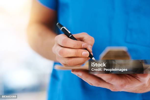 Ill Have To Put That On Record Stock Photo - Download Image Now - Note Pad, Clipboard, Writing - Activity