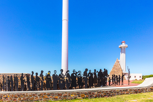The Donkin Reserve, Donkin lighthouse and a stone pyramid monument erected by Sir Rufane Donkin in memory of his late wife, Elizabeth, after whom the city was named, was built in 1861 a national monument. Also the Nelson Mandela Bay Tourism office is situated there as the Tourist Information Centre in Port Elizabeth. A Nelson Mandela memorial monument.