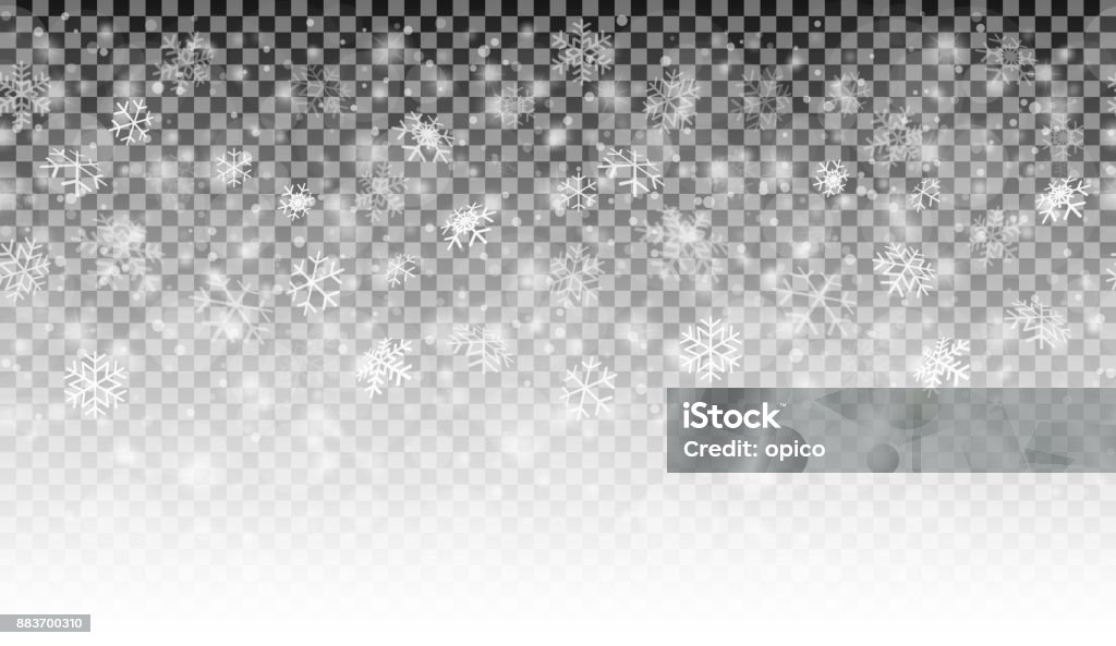 Translucent Background. Snow Snow Fall Background With Vector Transparency Stock Illustration ...