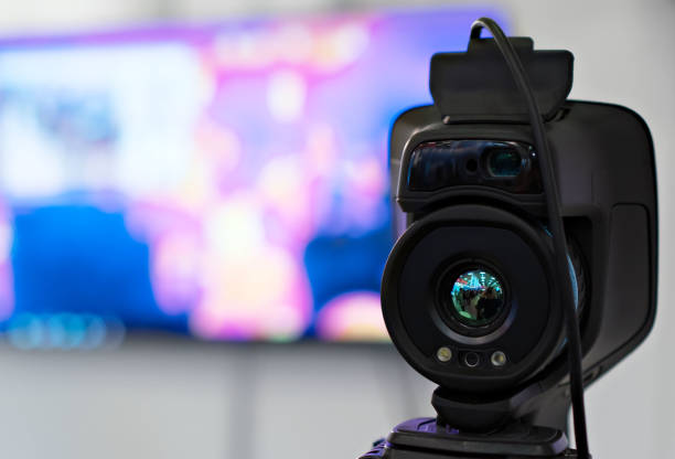 istock Close-up view of Infrared industrial camera. 883703098