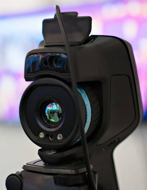 istock Close-up view of Infrared industrial camera. 883703134