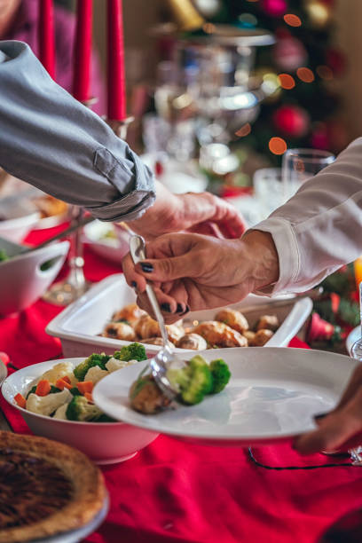 istock Traditional Christmas Dinner with Roasted Veal Rack 883739440