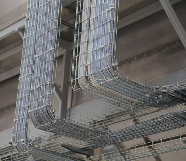istock electrical wiring inside a cable carrier in the modern factory 883739692