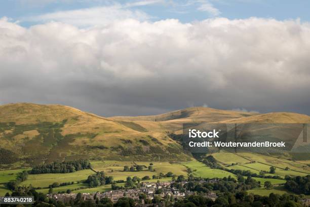 The Golden Hills Above The Town Of Sedbergh England Stock Photo - Download Image Now