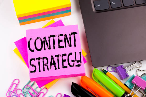 istock Writing text showing Content Strategy made in the office with surroundings such as laptop, marker, pen. Business concept for Network Website Information Management Workshop white background with copy space 883753974