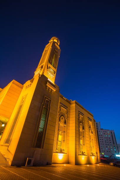istock Al Noor Mosque in Sharjah at night 883762140
