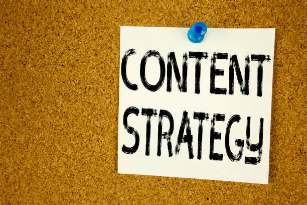 istock Conceptual hand writing text caption inspiration showing Content Strategy. Business concept for Network Website Information Management written on sticky note, reminder cork background with copy space 883764470