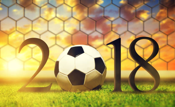 istock Soccer ball in grass at sunset. 883765334