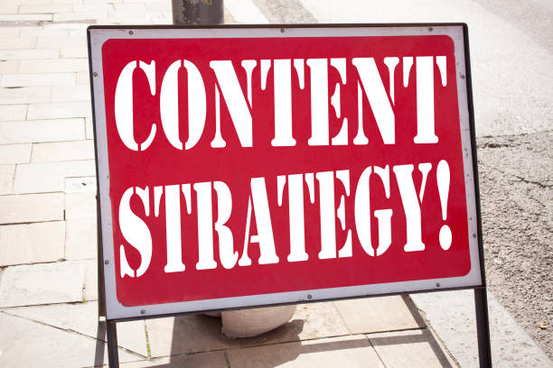 istock Conceptual hand writing text caption inspiration showing Content Strategy. Business concept for Network Website Information Management written on announcement road sign with background and copy space 883766386