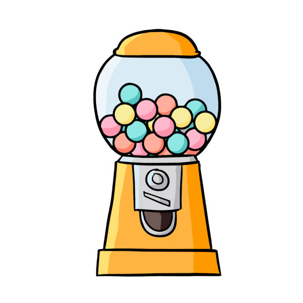 Bubble Gum Machine Stock Illustration - Download Image Now - Gumball Machine,  Vector, Gumball - iStock